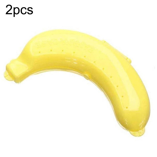 2 PCS Cute 3 Colors Fruit Banana Protector Box Lunch Container Storage Box for Kids