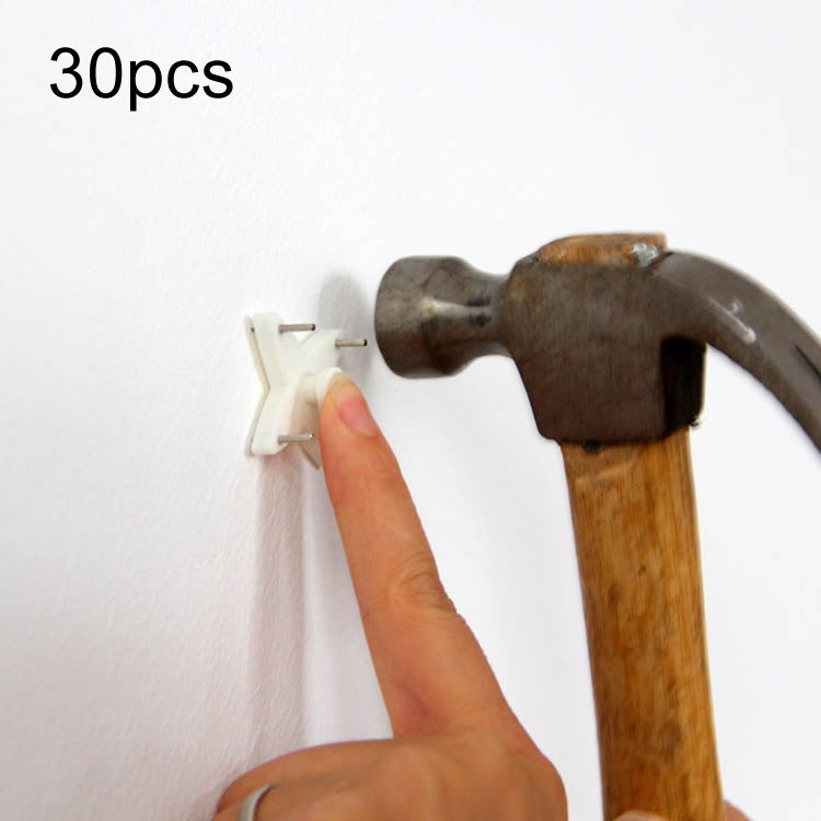 30pcs Press-Free Hanging Nail Hook Strong Wall Invisible Staple Photo Frame Photo Wall Without Trace Nails, Specification:, Extra Large, Large, Medium, Card Slot
