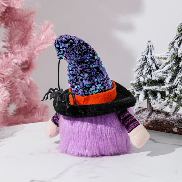 Halloween Decorative Supplies Shining Faceless Doll, Orange, Purple