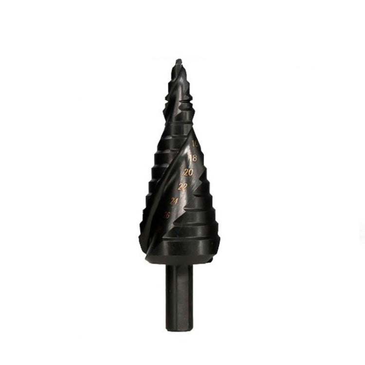 4-12mm Triangular Shank Spiral Flute Step Drill Bit