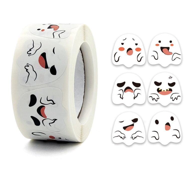 Halloween Ghost Emoticon Stickers Children Gift Decoration Food Sealing Stickers