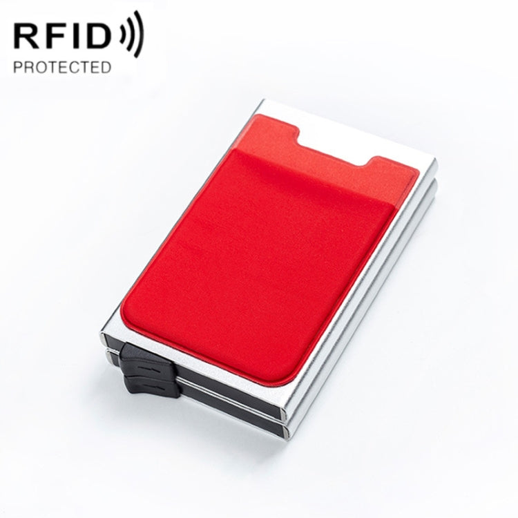 RFID Aluminum Alloy Anti-Degaussing Coin Card Holder, Black, Silver Black, Black Grey, Silver, Black Silver, Black Purple, Silver Purple, Black Red, Silver Red