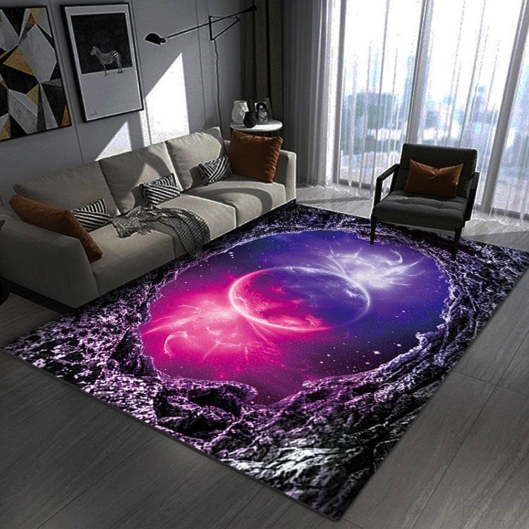 3D Visual Cartoon Cosmic Planet Living Room Carpet