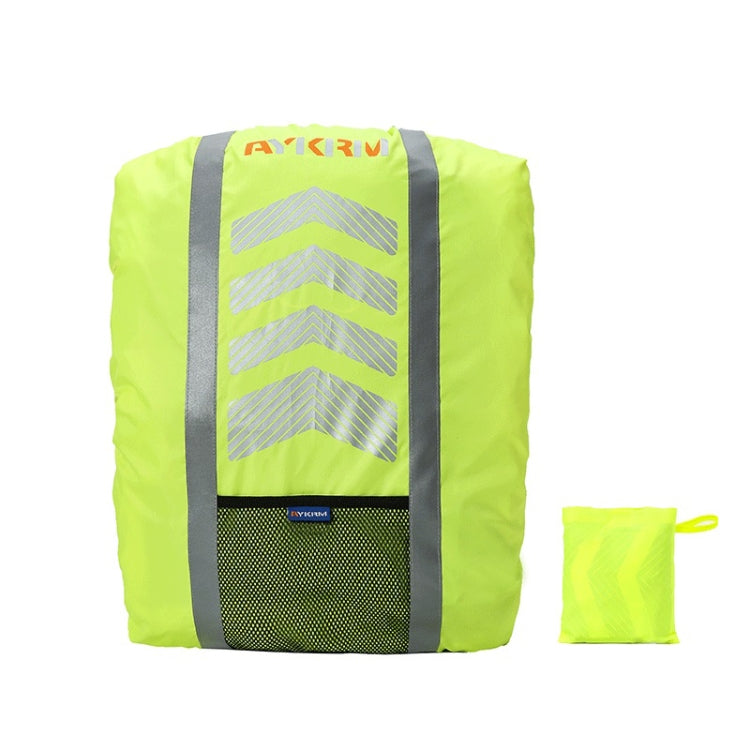 AYKRM AS6-007 Cycling Backpack Dust-proof Reflective Waterproof Cover, Fluorescent Red, Fluorescent Green