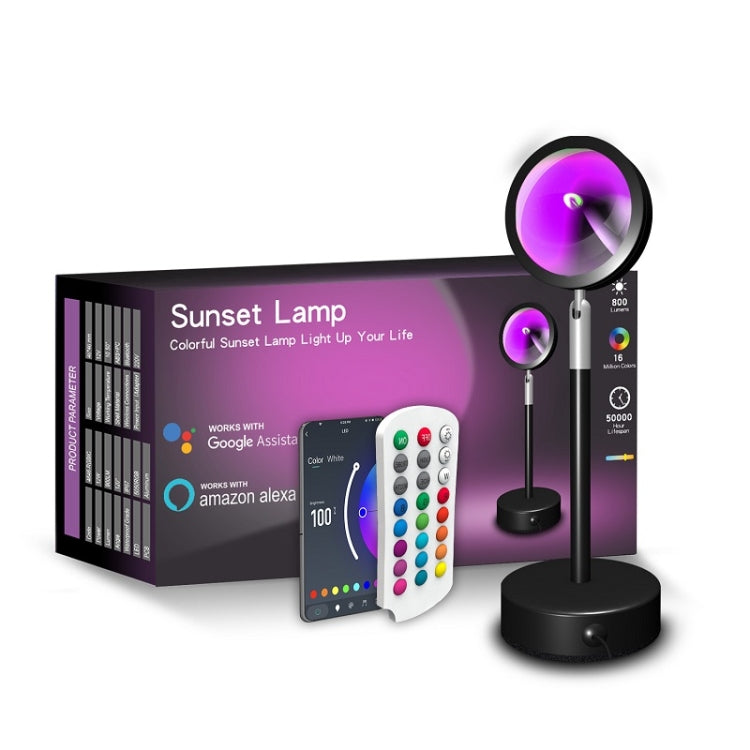 Sunset Background Remote Control RGB Floor Ambient Projection Light, Bluetooth APP