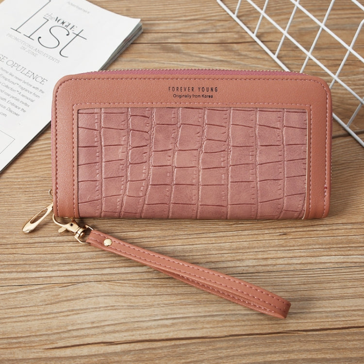 Single Zipper Ladies Wallet Long Wallet Crocodile Coin Purse Student Clutch