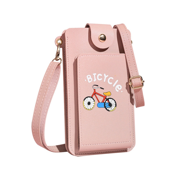 Ladies Mobile Phone Bag One Shoulder Messenger Mini Bag Printed Long Card Holder Wallet