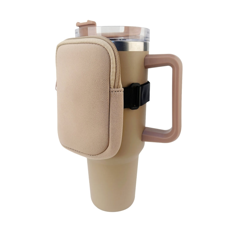 Water Cup Sided Storage Pockets With Zipper Fit For 40Oz Tumbler