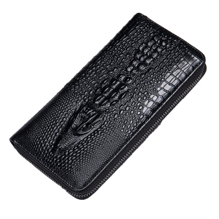 Mens Long Business Wallet Crocodile Pattern Multi Cards Clutch Bag