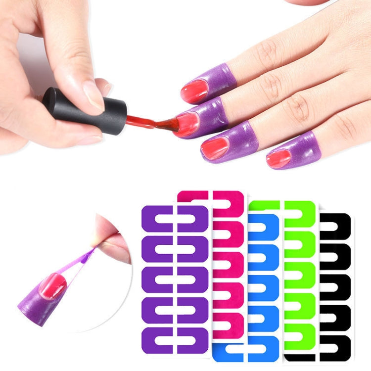 10pcs /Pack Nail Art Nail Polish Anti-Spill U-Shape Stickers