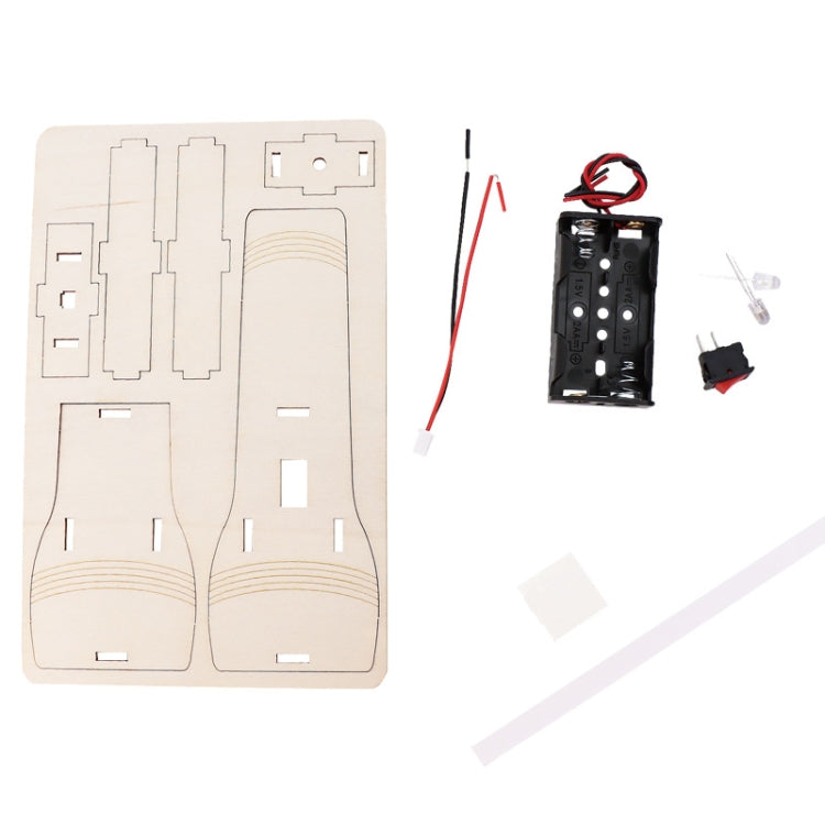 DIY Homemade Flashlight Wooden Handmade Toys Material Kit Creator Classroom Experimental Equipment