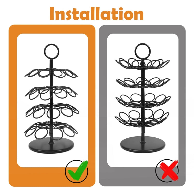 For Nespresso OASISWJ Assembly 40pcs 360 Degree Rotating Coffee Capsule Organizer