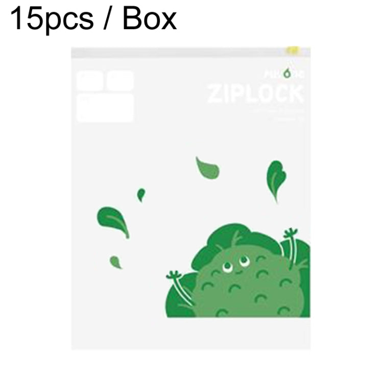 Household Food Sealing Storage Bag Refrigerator Zipper Fresh Pocket, Medium 20pcs / Box, Large 15pcs / Box