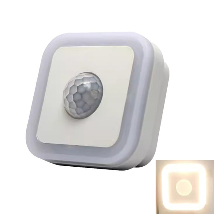 Home LED Human Auto Sensor Night Light Plug-In Wiring-Free Staircase Corridor Aisle Light, US Plug