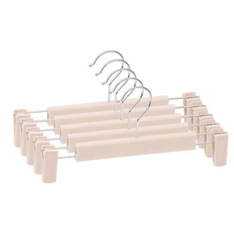 5pcs /Pack Retractable Nano Pants Hanger Seamless Trouser Clip For Skirt Dress Slacks