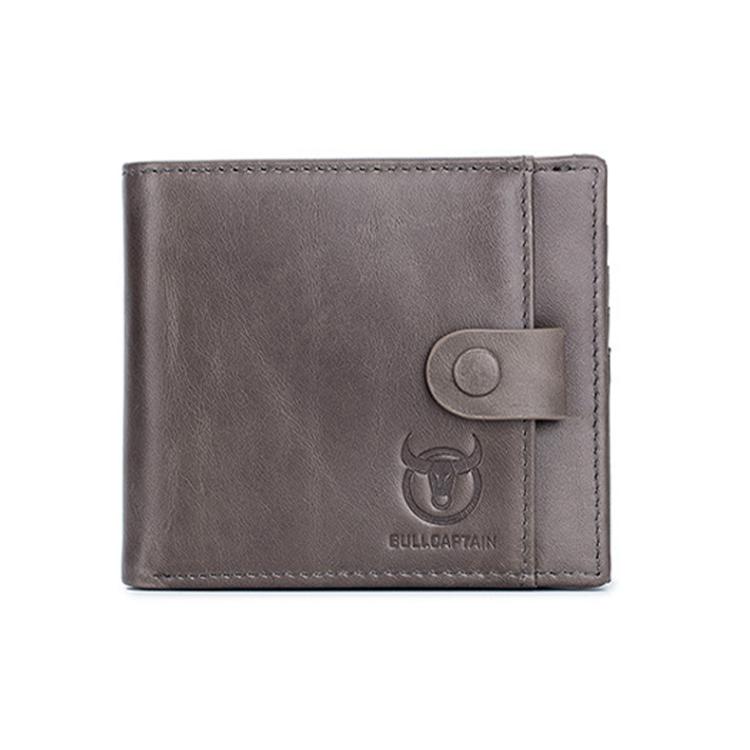 BULL CAPTAIN 038 RFID Anti-Theft Top Layer Cowhide Casual Wallet Driver ID Card Slot Wallet