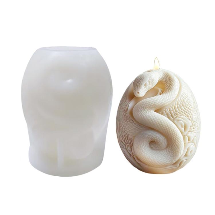 Snake-Shaped Aromatherapy Candle Silicone Mold DIY Diffuser Stone Gift Mold