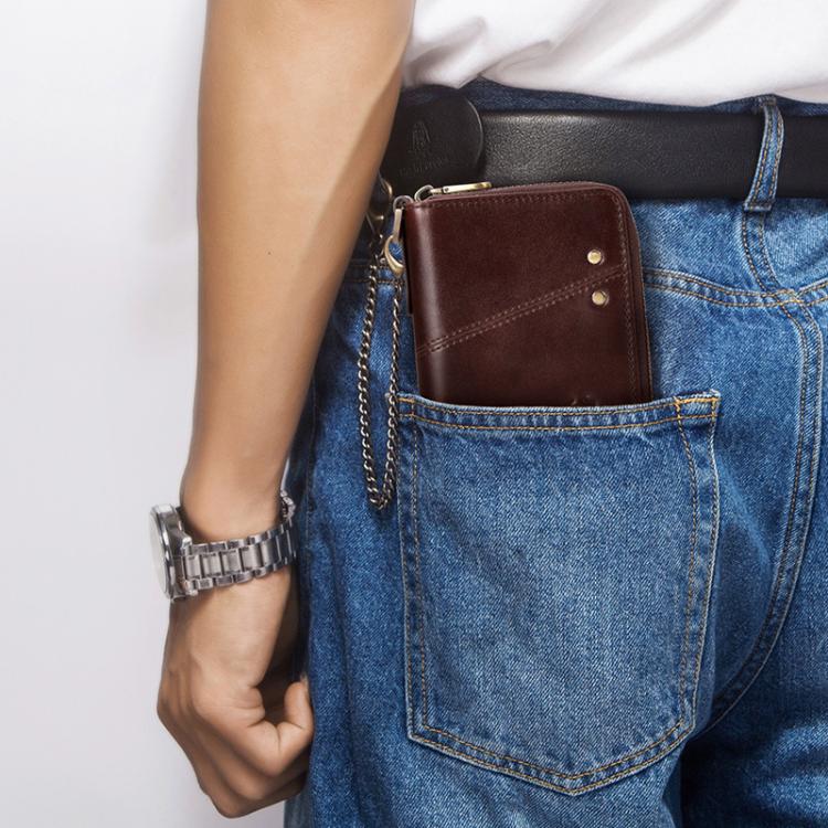 HUMERPAUL BP783 Unisex Short Leather Wallet With RFID Multi-Card Holder