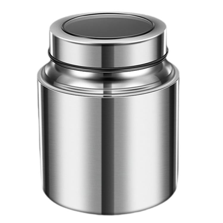 304 Stainless Steel Sealed Canister With Transparent Lid Leak-Proof Freshness Preserving Storage Can