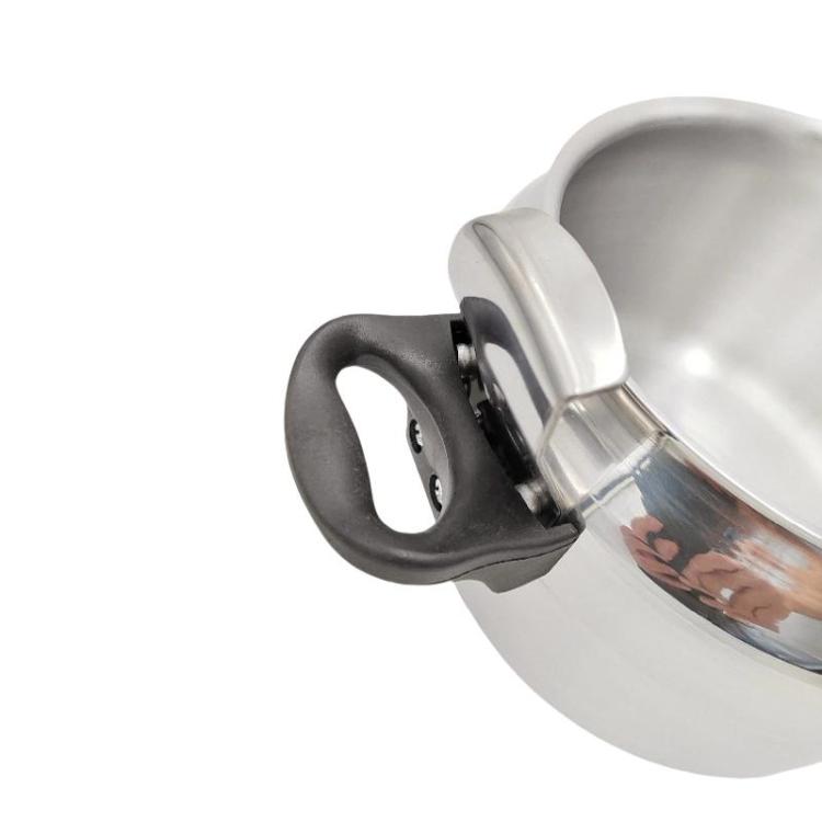 Aluminum Alloy Pressure Cooker with Secure Locking Lid, Explosion-Proof Design for Gas Stovetops
