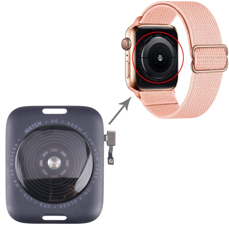 Glass Back Cover With Wireless Charging Coil For Apple Watch Series SE 2022 44mm GPS Edition