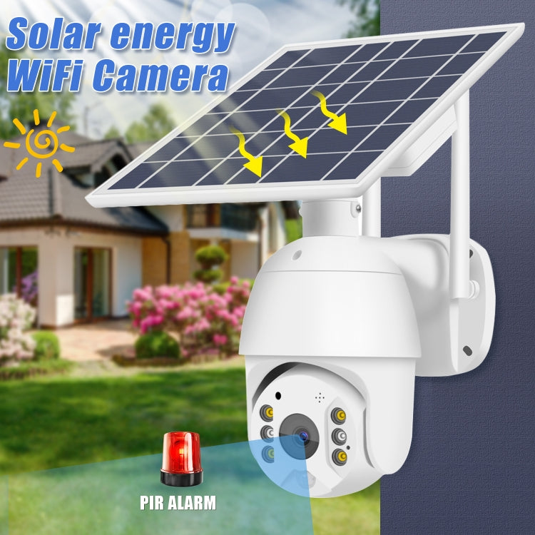 T16 1080P Full HD Solar Powered WiFi Camera, Support PIR Alarm, Night Vision, Two Way Audio, TF Card