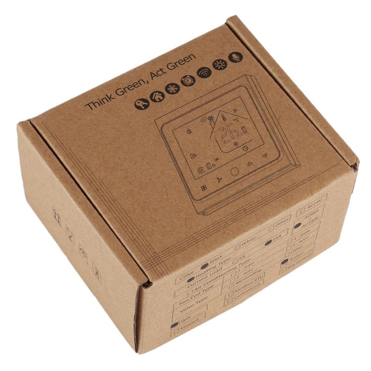 BHT-002GBLW 16A Load Electronic Heating Type LCD Digital Heating Room Thermostat with Sensor & Time Display, WiFi Control