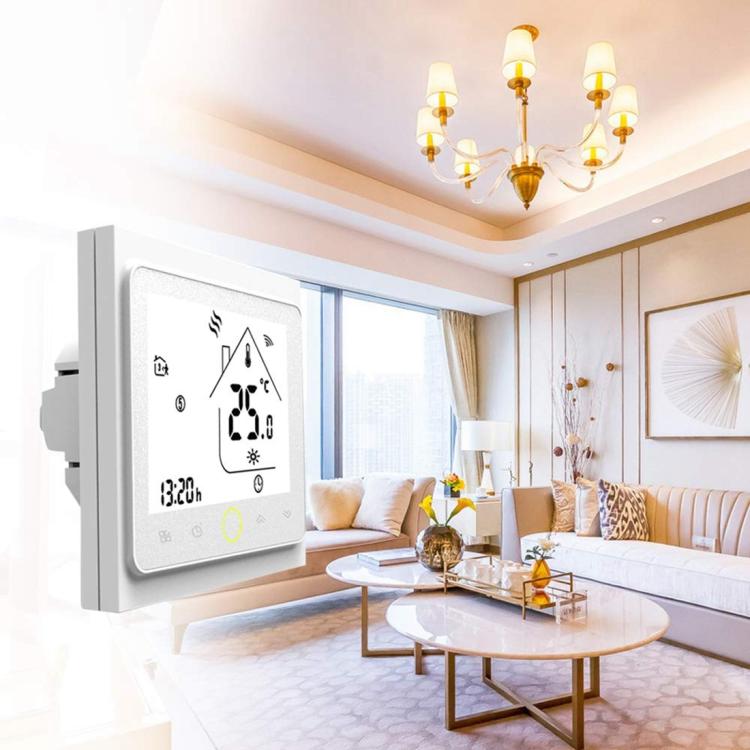 BHT-002GCLW 3A Load Water / Gas Boiler Type LCD Digital Heating Room Thermostat with Time Display, WiFi Control