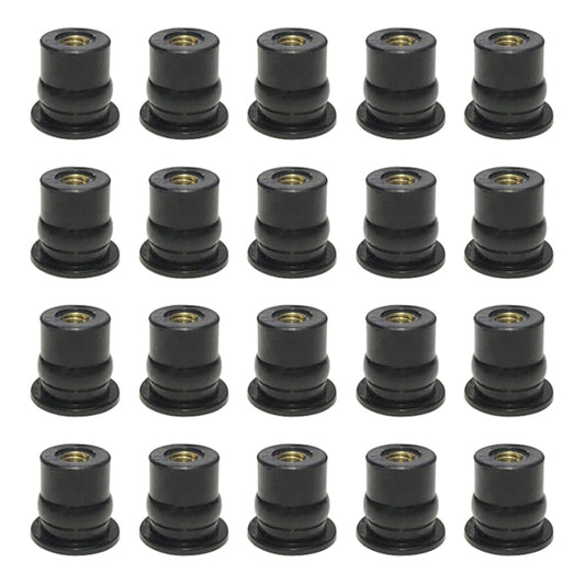 20 in 1 M6 Universal Motorcycle Windshield Brass Nuts