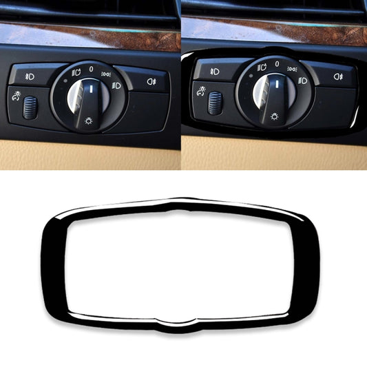Car Headlight Switch Frame Decorative Sticker for BMW 2008-2013 X5 E70 / X6 E71 / 5 Series E60 2008-2010, Left and Right Drive Universal