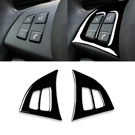 Car Steering Wheel Buttons Decorative Sticker for BMW E70 X5 2008-2013, Left and Right Drive Universal