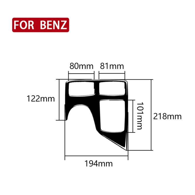 Car Left Drive Central Armrest Box Multimedia Panel Decorative Sticker For Mercedes-Benz GLE 2015-2018/GLS 2016-2018/M-class 2012-2015