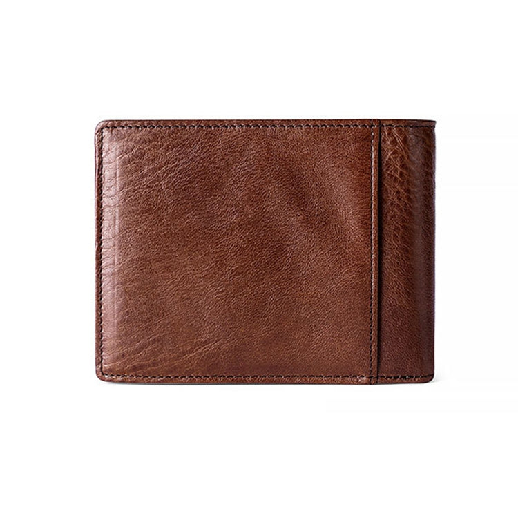 8016 Retro Cowhide Leather Multiple Card Slots Wallet for Men, with Removable Card Holder