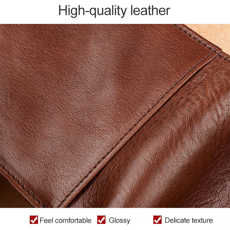 8016 Retro Cowhide Leather Multiple Card Slots Wallet for Men, with Removable Card Holder