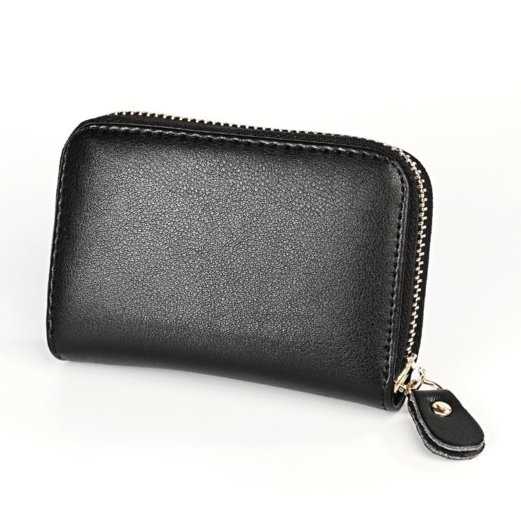 KB152 Butterfly Pattern Zipper Cowhide Leather Organ Shape Multiple Card Slots Anti-magnetic RFID Wallet for Ladies