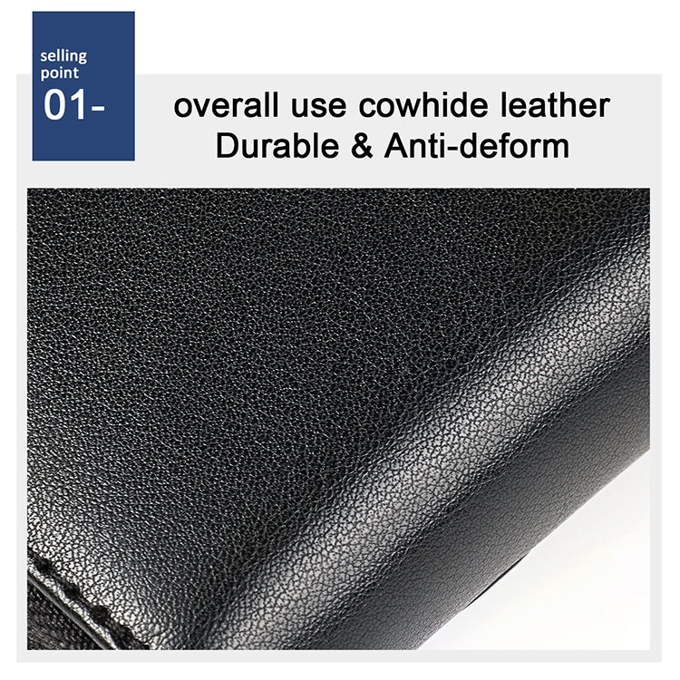 KB152 Butterfly Pattern Zipper Cowhide Leather Organ Shape Multiple Card Slots Anti-magnetic RFID Wallet for Ladies