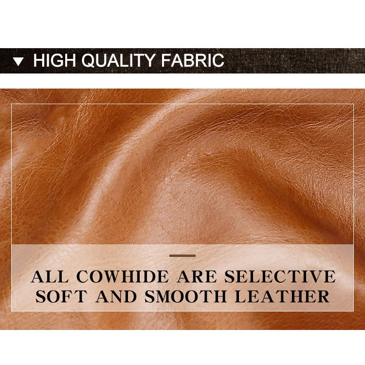 LT3539 Cowhide Leather Zipper Buckle Anti-magnetic RFID Wallet Clutch Bag for Men, with Card Slots & Shoulder Strap