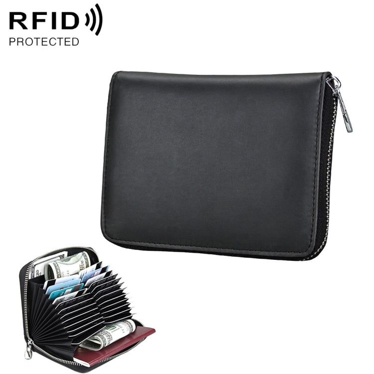 Antimagnetic RFID Multi-functional Genuine Leather Card Package