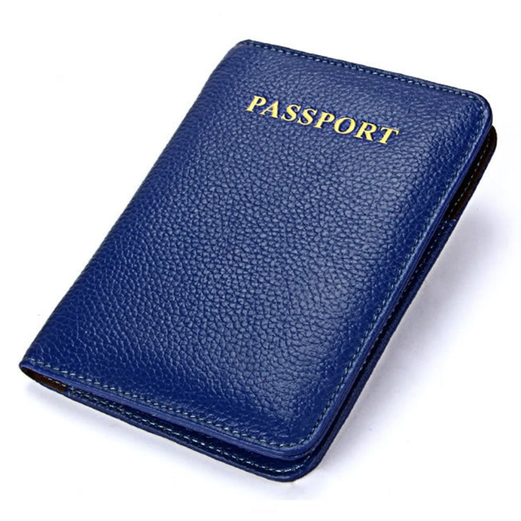Litchi Texture Multifunctional Genuine Leather Passport Package for travel
