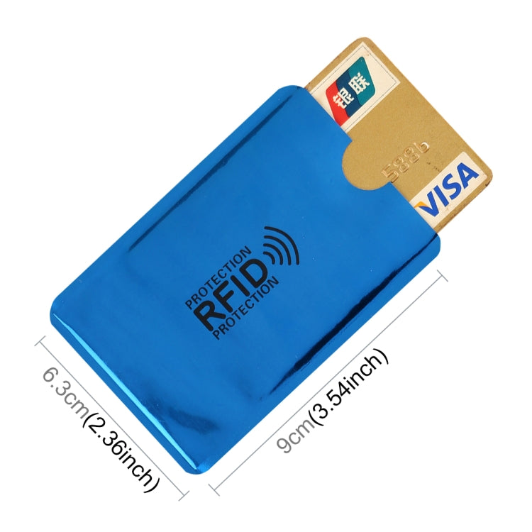 100pcs Aluminum Foil RFID Blocking Credit Card ID Bank Card Case Card Holder Cover, Size: 9 x 6.3cm