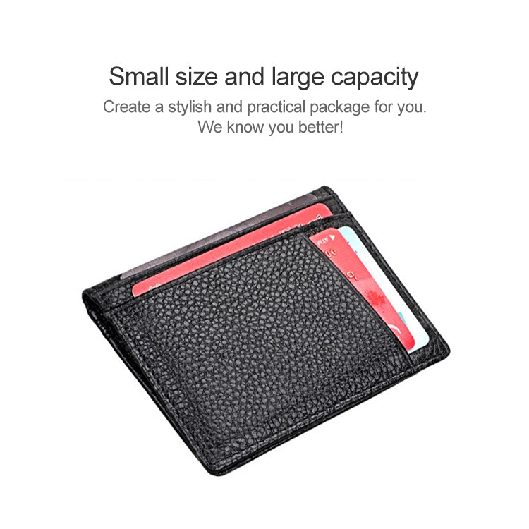 KB173 Ultrathin Litchi Texture Leather Card Holder Certificate Bag