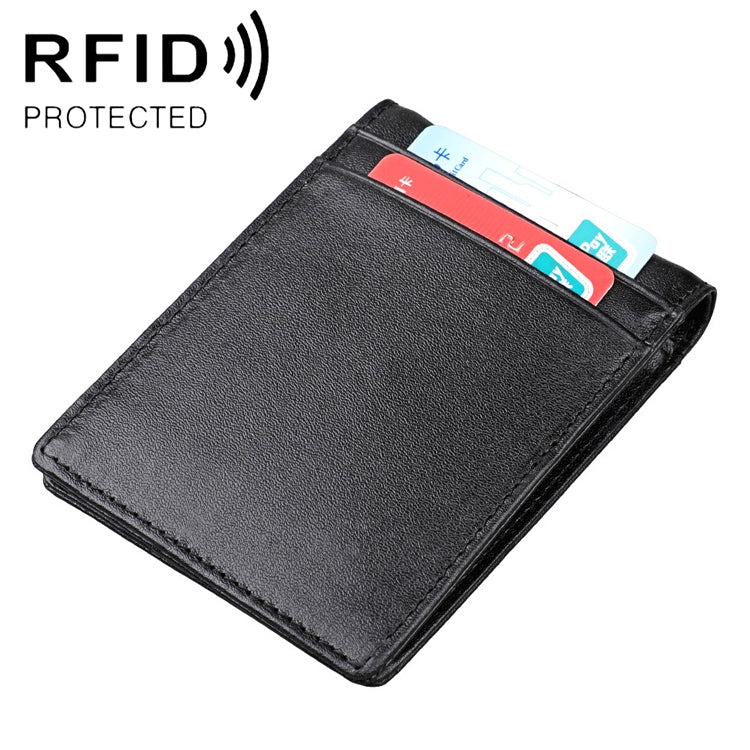 9037 Antimagnetic RFID Crazy Horse Texture Leather Wallet Billfold for Men and Women