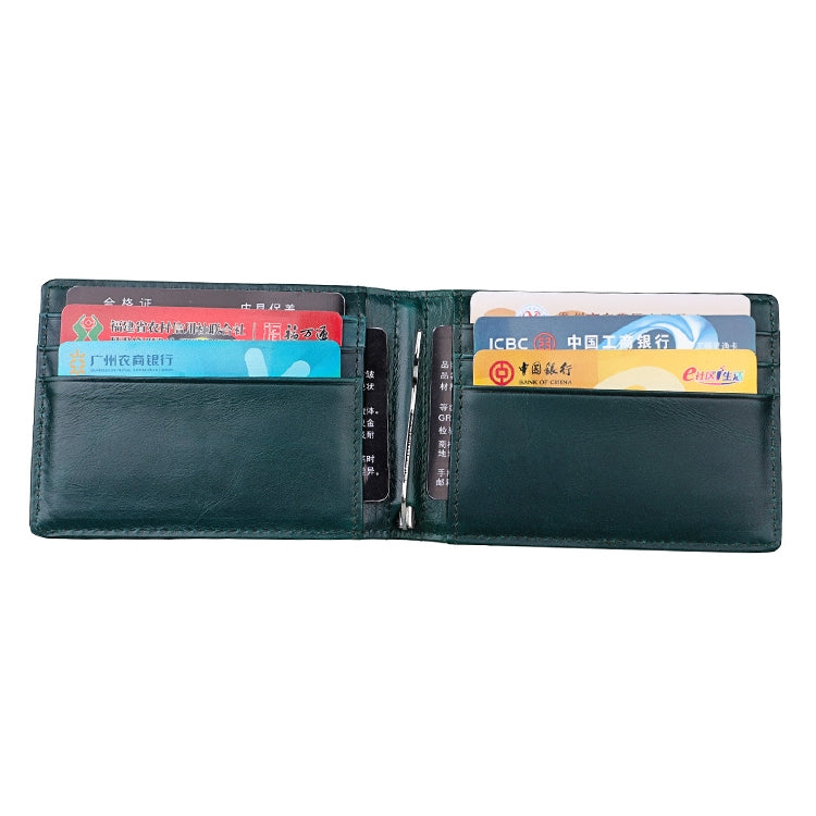9037 Antimagnetic RFID Crazy Horse Texture Leather Wallet Billfold for Men and Women