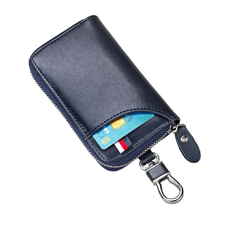 9102 Multi-function Waist Hanging Leather Zipper Wallet Keys Holder Bag
