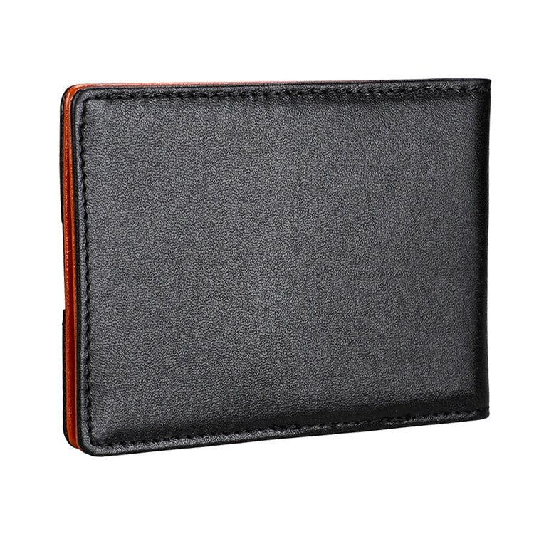 9601 Antimagnetic RFID Mini Crazy Horse Texture Leather Wallet Billfold
