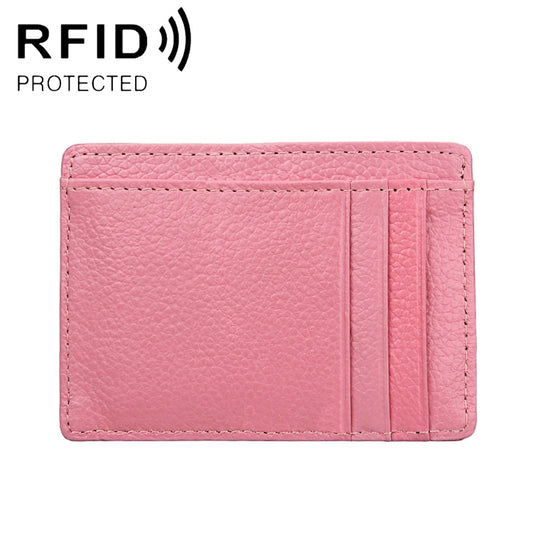 KB37 Antimagnetic RFID Litchi Texture Leather Card Holder Wallet Billfold for Men and Women