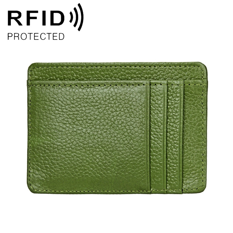 KB37 Antimagnetic RFID Litchi Texture Leather Card Holder Wallet Billfold for Men and Women