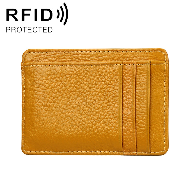 KB37 Antimagnetic RFID Litchi Texture Leather Card Holder Wallet Billfold for Men and Women