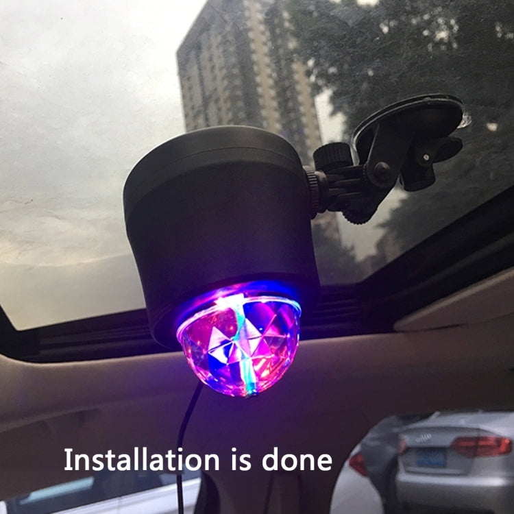 5V 6W Colorful Car Decoration DJ Light Sound Activated Strobe Effect Atmosphere Light Star Music Light Lamp with 6 RGB LED Lights, Cable Length:4m