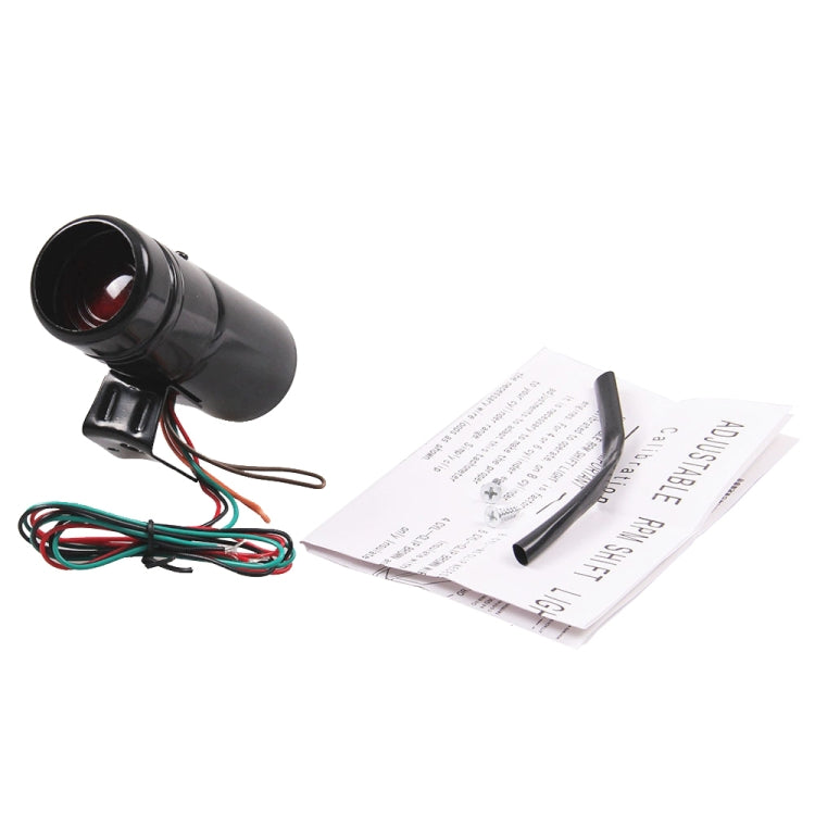 Universal Car / Motorcycle Red Light Led Adjustable Tachometer RPM Tacho Gauge Pro Shift Light